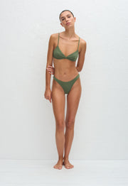 Tri Crop Top - Safari Crinkle - Matteau
